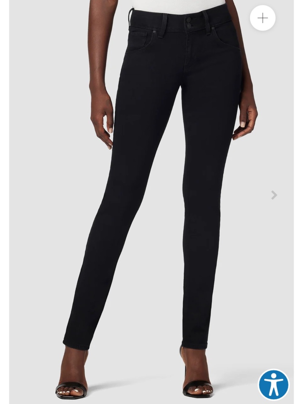 Hudson Collin Black Skinny Jeans Size 24